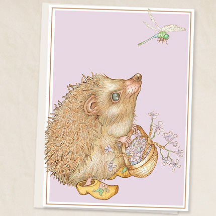 Hedgehog with dragonfly