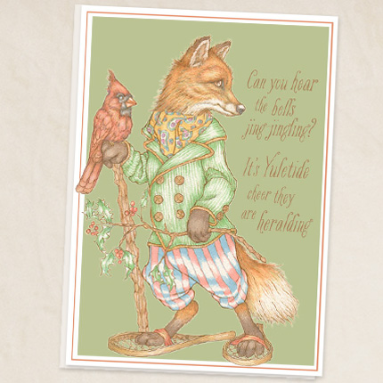 Yuletide fox with quote