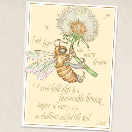 Honeybee with quote